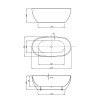 Ванна акриловая Vincea VBT-408-1600 1600*815*580, цвет белый, щелевой перелив