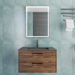 База под раковину Chiara 2D 800 подвесная, 2 выкатных ящика soft-close, С.Oak