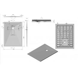 Поддон для душа из искусственного камня VST-4SR9012A, 1200*900*25, антрацит