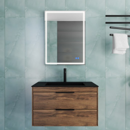 База под раковину Chiara 2D 800 подвесная, 2 выкатных ящика soft-close, С.Oak