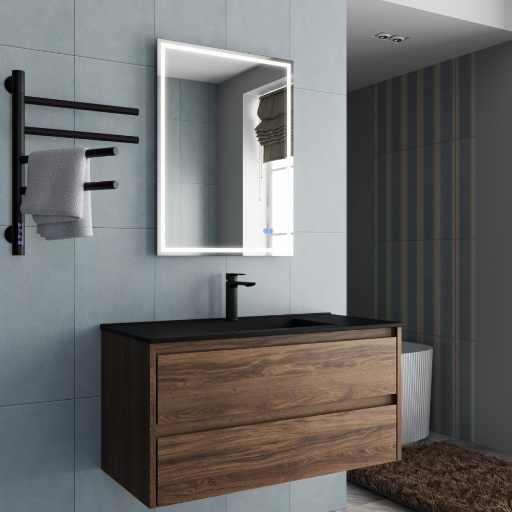 База под раковину Gio 1000 подвесная, 2 выкатных ящика soft-close, C.Oak