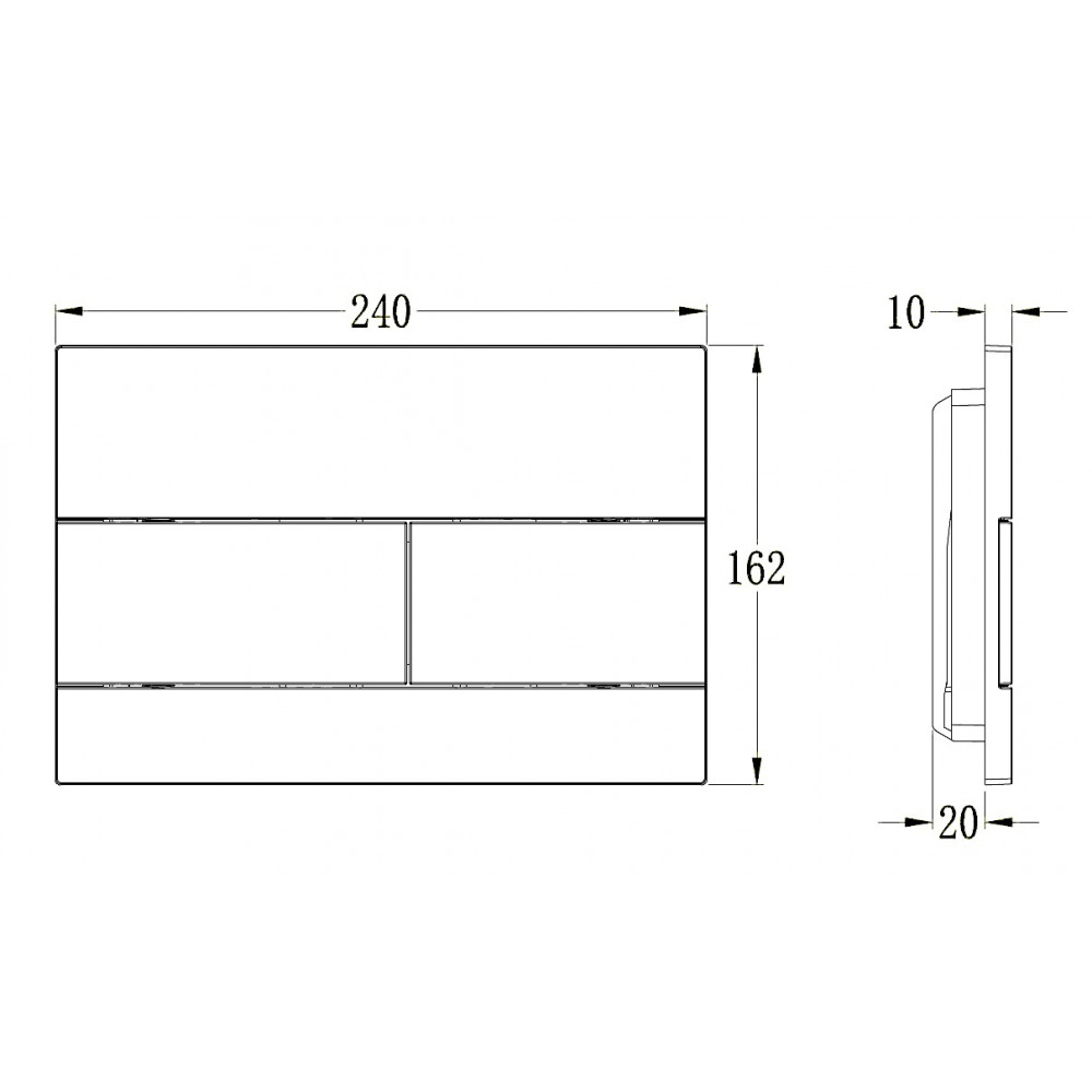 Кнопка смыва Vincea VFP-203MB, цвет черный