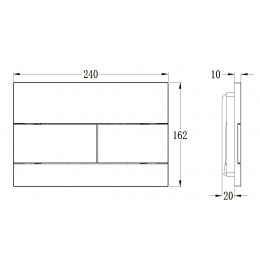 Кнопка смыва Vincea VFP-203MB, цвет черный