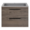 База под раковину Chiara 2D 600 подвесная, 2 выкатных ящика soft-close, R.Oak