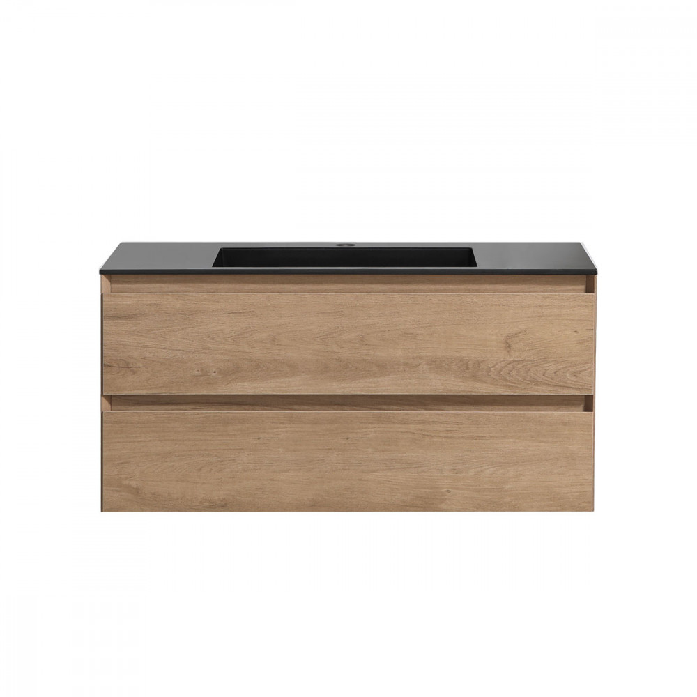 База под раковину Luka 1000 подвесная, 2 выкатных ящика soft-close, N.Oak