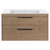 База под раковину Chiara 2D 800 подвесная, 2 выкатных ящика soft-close, N.Oak