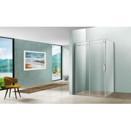Душевой уголок Como VSR-1C1015CL, 1500*1000, хром, стекло прозрачное