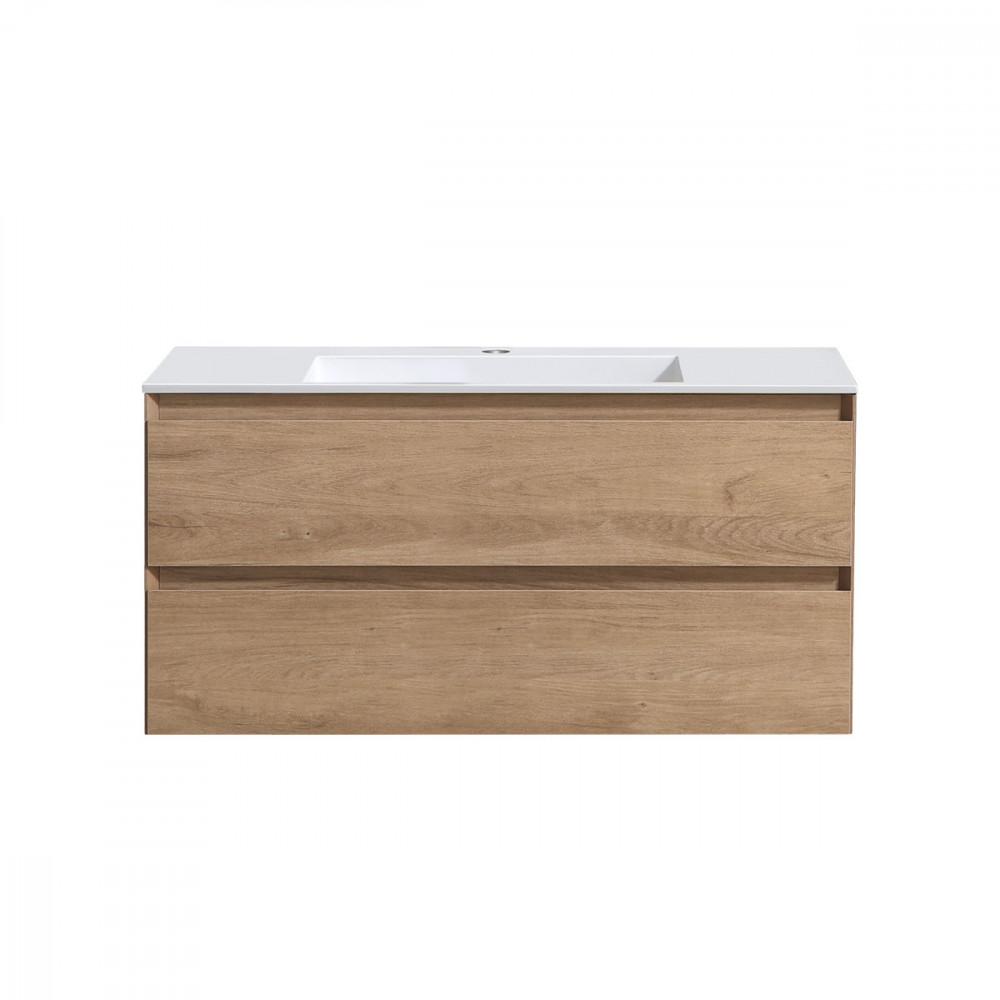 База под раковину Luka 1000 подвесная, 2 выкатных ящика soft-close, N.Oak