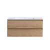 База под раковину Luka 1000 подвесная, 2 выкатных ящика soft-close, N.Oak
