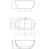 Ванна акриловая Vincea VBT-408-1500, 1500*815*580, цвет белый, щелевой перелив