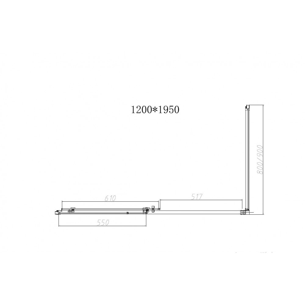 Душевой уголок Slim-N VSR-4SN9012CGB, 1200*900, черный, стекло тонированное