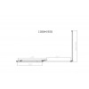 Душевой уголок Slim-N VSR-4SN9012CGB, 1200*900, черный, стекло тонированное