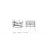 База под раковину Luka 1000 подвесная, 2 выкатных ящика soft-close, T.Oak