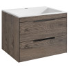 База под раковину Chiara 2D 600 подвесная, 2 выкатных ящика soft-close, R.Oak