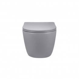 Унитаз подвесной Globo VT1-14SMG безободковый, цвет матовый серый, ультратонкое сиденье soft-close