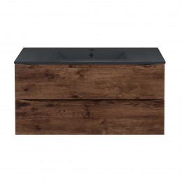 База под керамическую раковину Mia 1000 подвесная, 2 выкатных ящика soft close, R.Wood