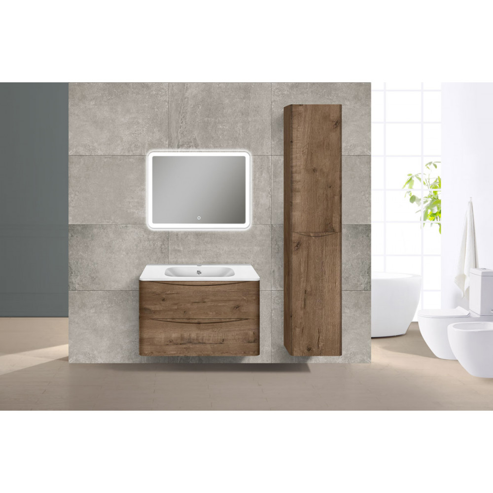 База под раковину Paola 800 подвесная, 2 выкатных ящика soft close, V.Oak
