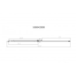 Душевая дверь Dice VDS-4D160CLB, 1600, черный, стекло прозрачное