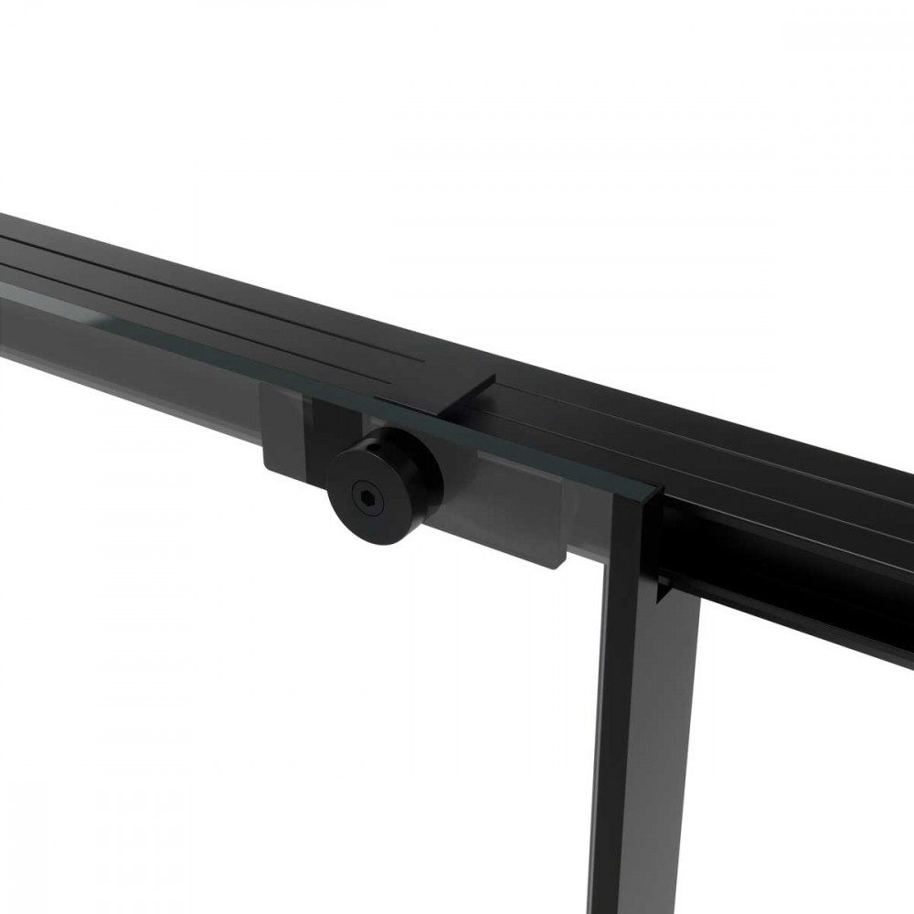 Душевая дверь Slim Soft VDS-1SS140CLB, 1400, черный, стекло прозрачное
