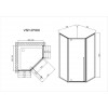 Душевой уголок Penta VSP-3P900CLB, 900*900, черный, стекло прозрачное