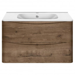 База под раковину Paola 800 подвесная, 2 выкатных ящика soft close, V.Oak