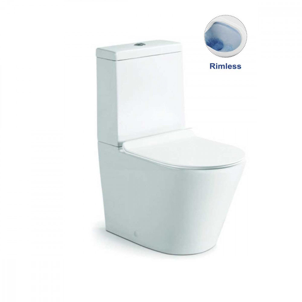 Чаша унитаза Piatti VT2B-11, цвет белый, ультратонкое ситденье soft close, P-trap