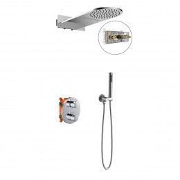Душевой комплект VSFW-104TCH термостат встраиваемый, 2 режима, 2-х функц. верх душ из латуни, хром