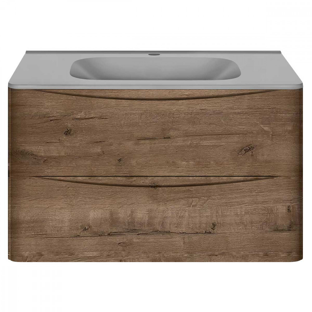 База под раковину Paola 800 подвесная, 2 выкатных ящика soft close, V.Oak