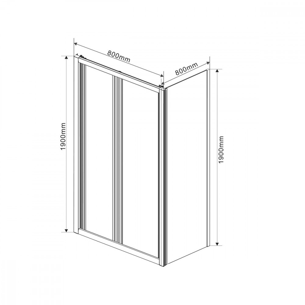 Душевой уголок Garda VSR-1G8080CL, 800*800, хром, стекло прозрачное