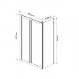 Душевой уголок Garda VSR-1G8080CL, 800*800, хром, стекло прозрачное