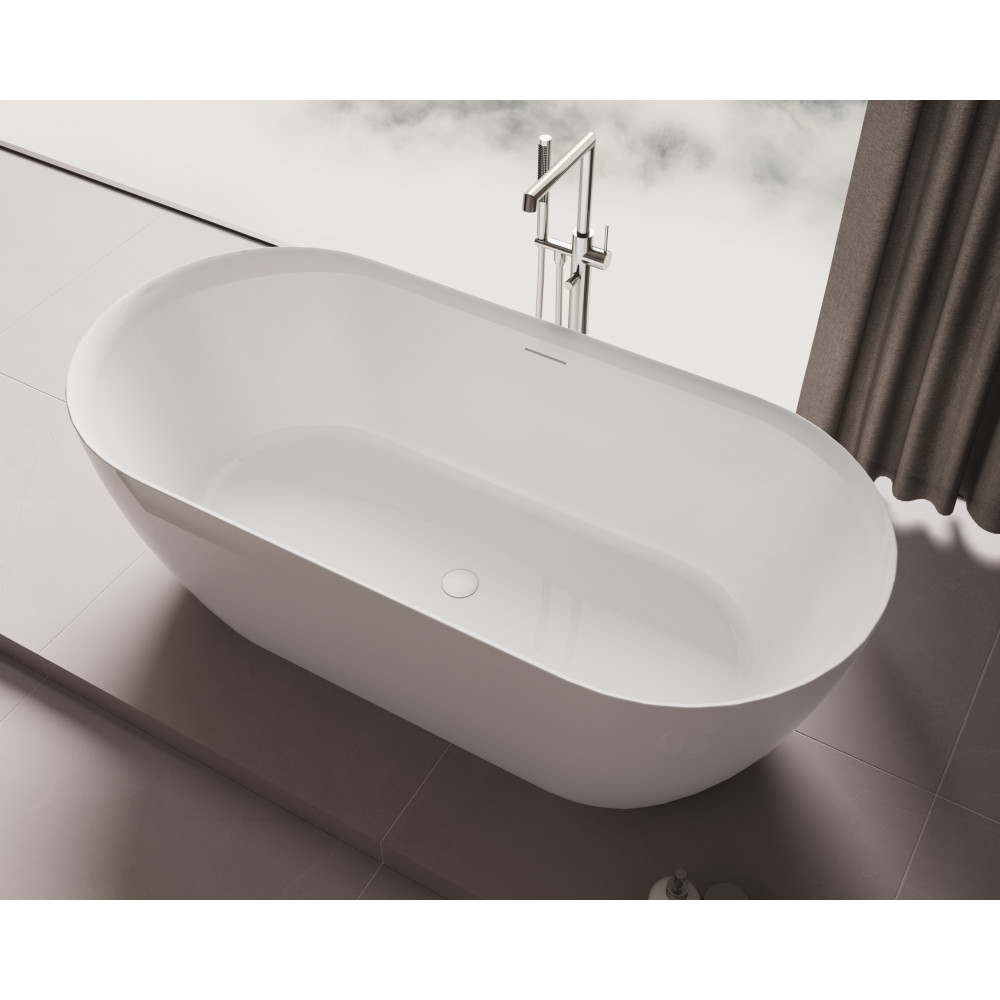 Ванна акриловая Vincea VBT-705-1800, 1800*800*585, цвет белый, щелевой перелив, слив белый