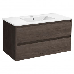 База под раковину Gio 1000 подвесная, 2 выкатных ящика soft-close, R.Oak