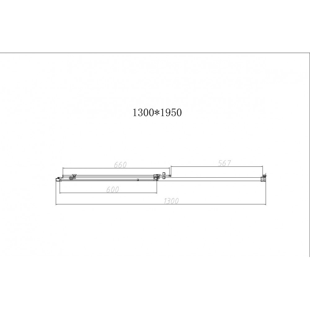 Душевая дверь Slim-N VDS-4SN130CLB, 1300, черный, стекло прозрачное