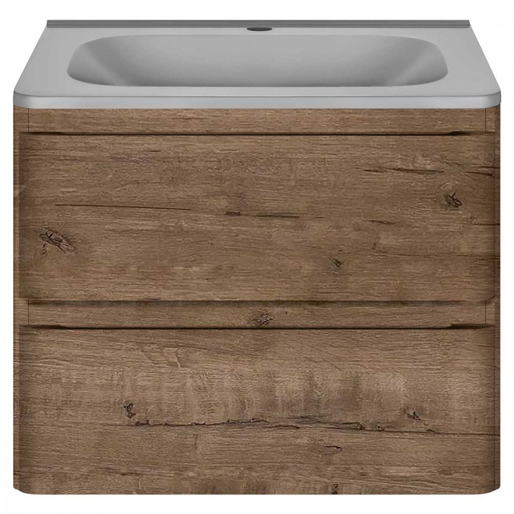 База под раковину Vico 600 подвесная, 2 выкатных ящика soft close, V.Oak