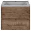 База под раковину Vico 600 подвесная, 2 выкатных ящика soft close, V.Oak