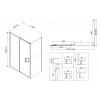 Душевой уголок City VSR-5CT9011CL, 1100*900, хром, стекло прозрачное