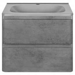 База под раковину Vico 600 подвесная, 2 выкатных ящика soft close, Beton