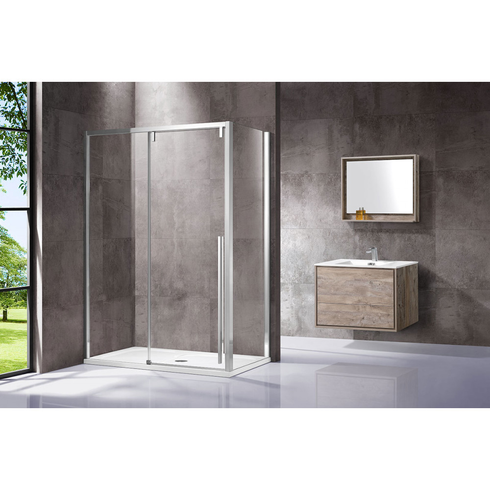 Душевой уголок Lugano VSR-1L9013CL-1, 1300*900, хром, стекло прозрачное