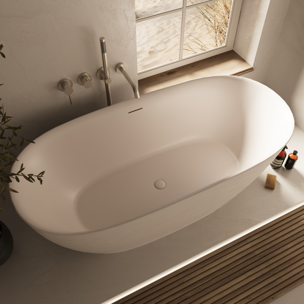 Ванна акриловая Vincea VBT-701-1700MW, 1700*800*585, цвет белый мат., щелевой перелив, слив белый