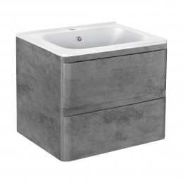 База под раковину Vico 600 подвесная, 2 выкатных ящика soft close, Beton