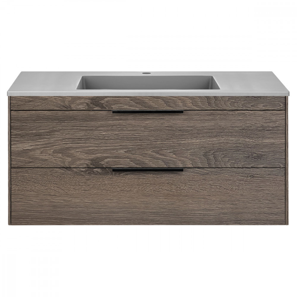 База под раковину Chiara 2D 1000 подвесная, 2 выкатных ящика soft-close, R.Oak