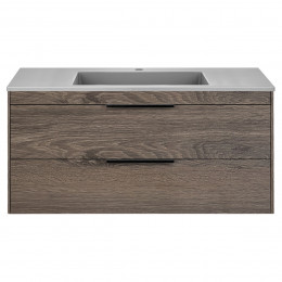 База под раковину Chiara 2D 1000 подвесная, 2 выкатных ящика soft-close, R.Oak