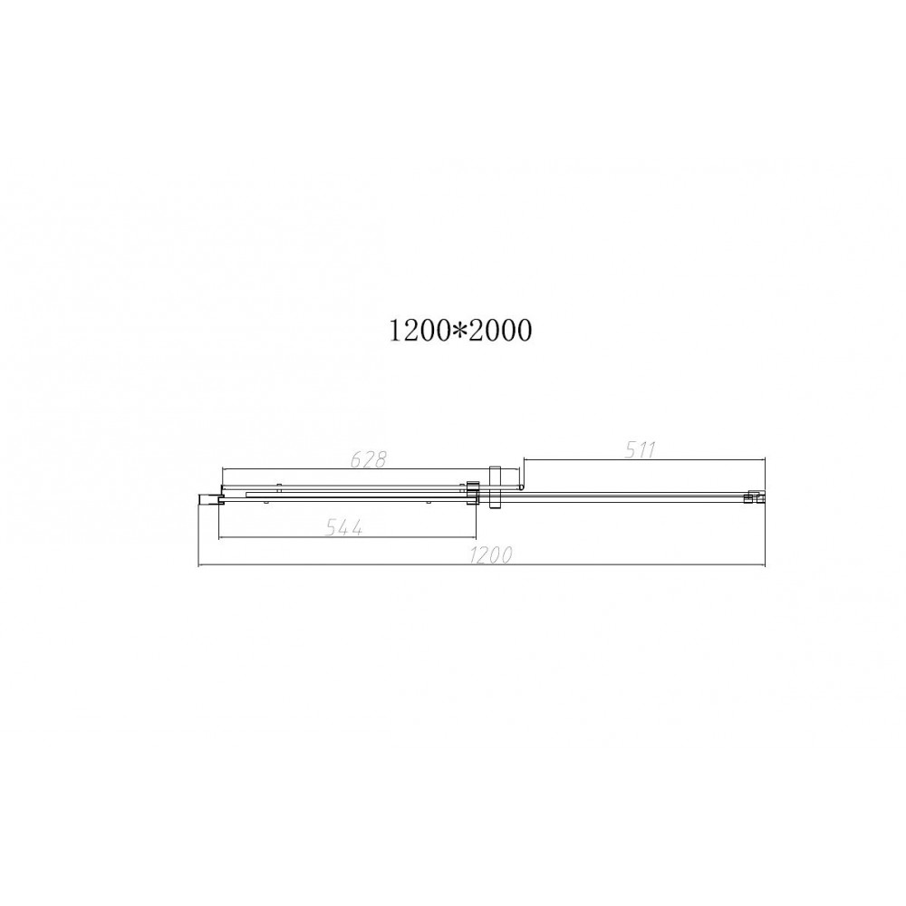 Душевая дверь Dice VDS-4D120CLGM, 1200, вороненая сталь, стекло прозрачное