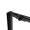 Душевая дверь Slim Soft VDS-1SS140CLB, 1400, черный, стекло прозрачное