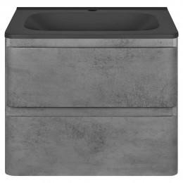 База под раковину Vico 600 подвесная, 2 выкатных ящика soft close, Beton