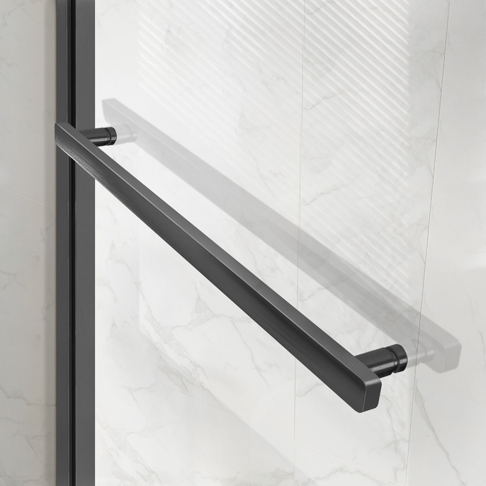 Душевой уголок Slim Soft VSR-1SS1011CLGM, 1100*1000, вороненая сталь, стекло прозрачное