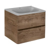 База под раковину Vico 600 подвесная, 2 выкатных ящика soft close, V.Oak