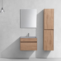 База под раковину Chiara 600 подвесная, 1 выкатной ящик soft-close, N.Oak