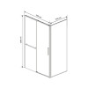 Душевой уголок Slim Soft VSR-1SS1010CLB, 1000*1000, черный, стекло прозрачное