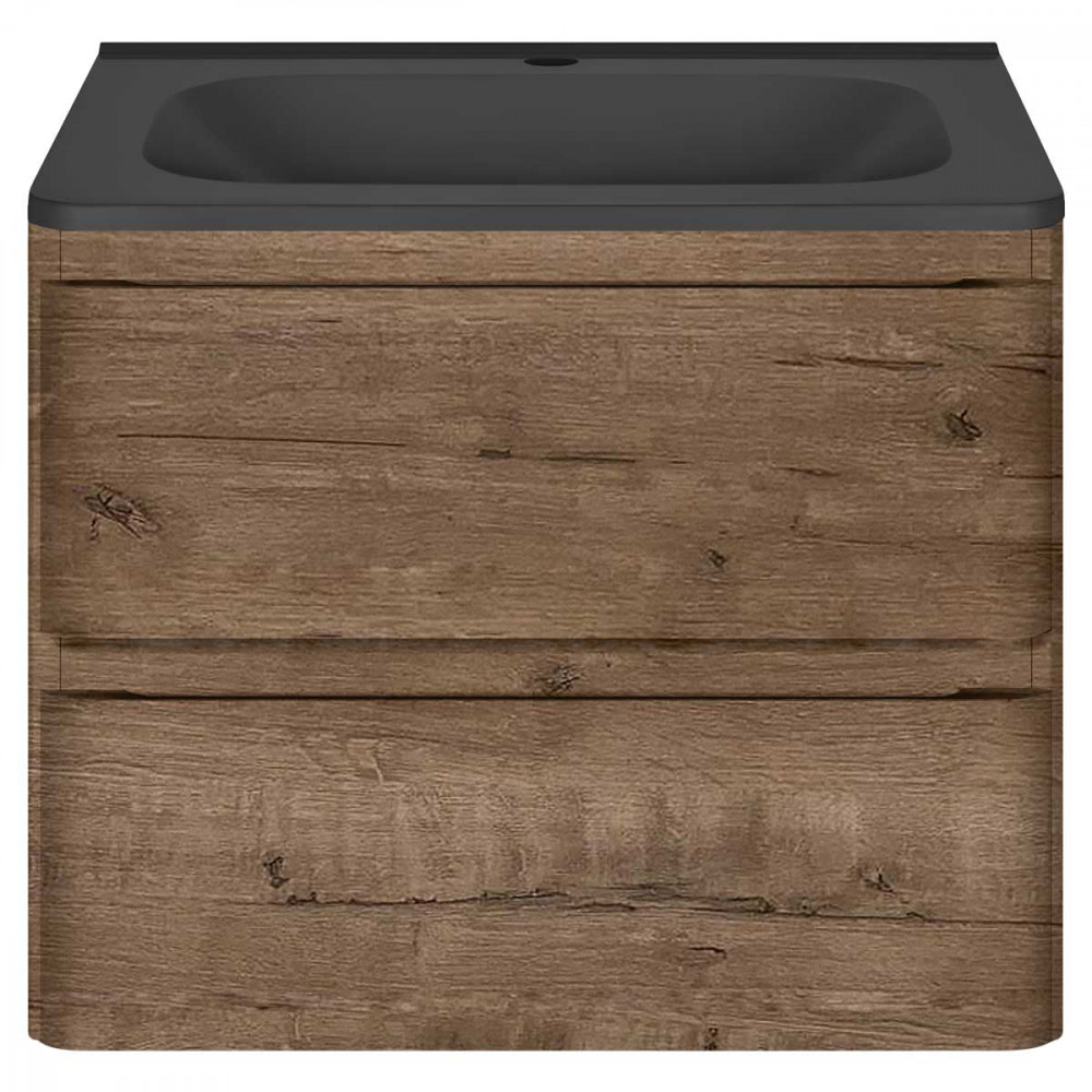 База под раковину Vico 600 подвесная, 2 выкатных ящика soft close, V.Oak